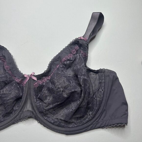 New Glamorise Grey Full Coverage Bra 46C - Picture 2 of 7
